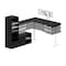 Bestar Bestar Viva 72W L-Shaped Standing Desk with Dual Monitor Arm and Storage in black 19853-18 - alternate 6